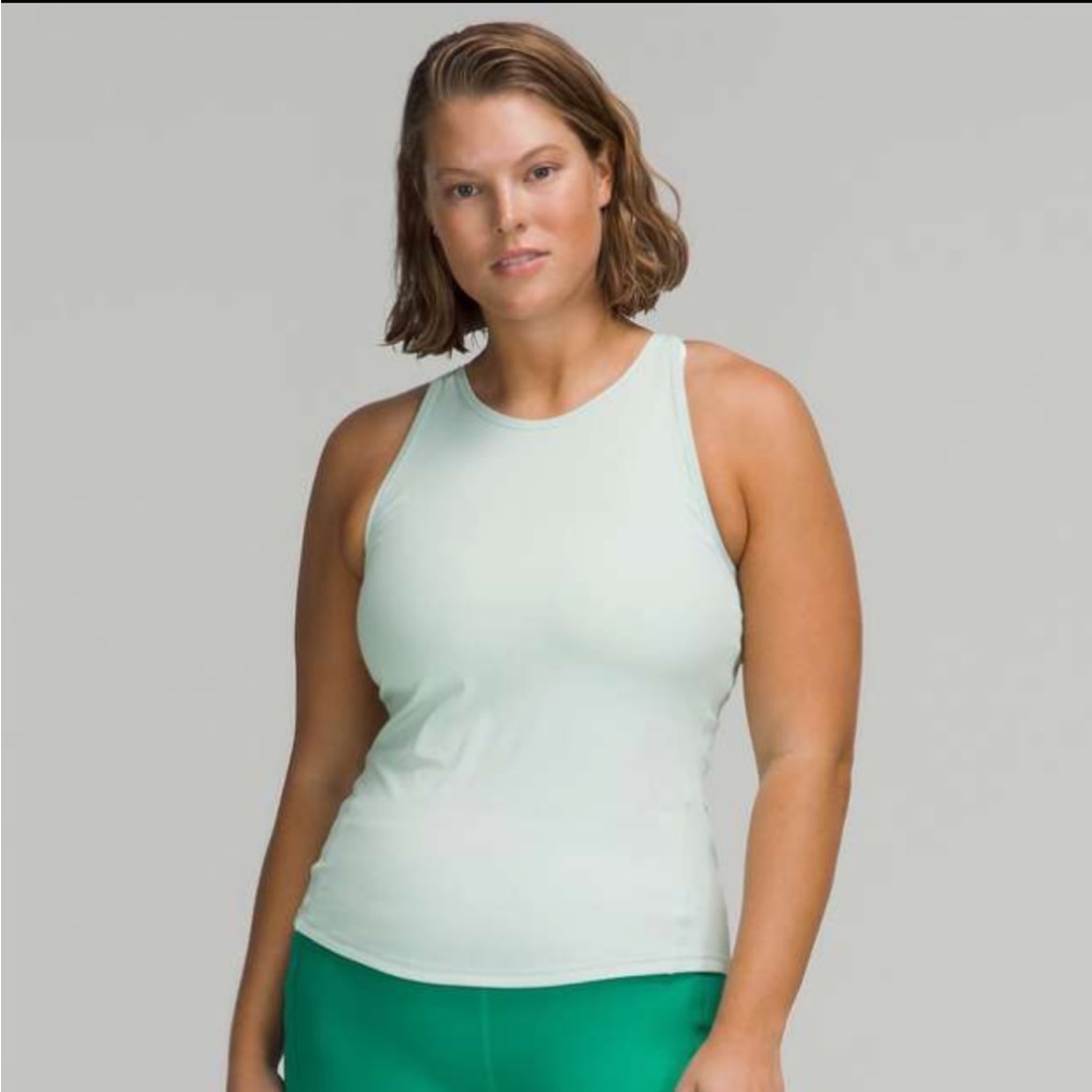 Lululemon Base Pace Ribbed Tank Top Delicate Mint, Size 6 like new